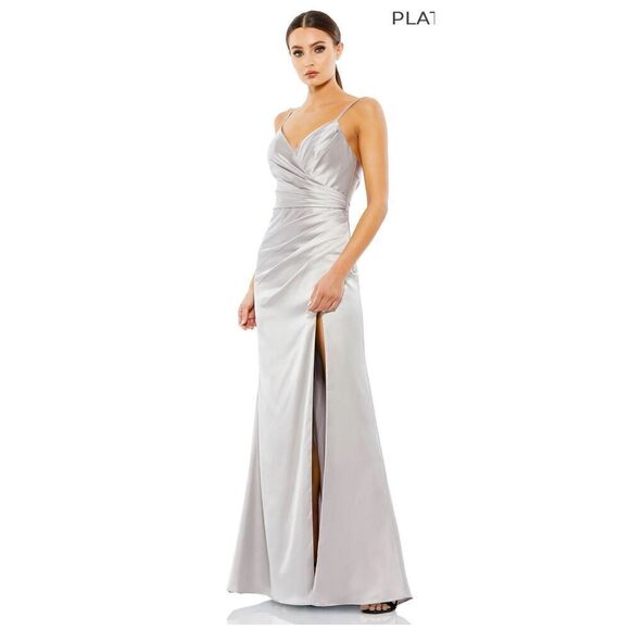 Mac Duggal Dresses & Skirts - Mac Duggal 26586 Ruched Dress in Platinum Size 10
